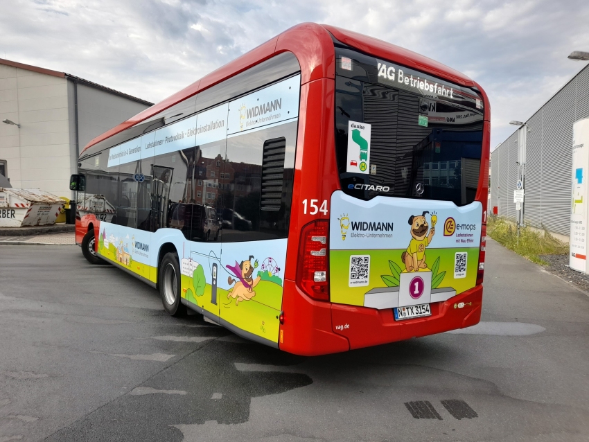 Bus im e-mops und Widmann Design